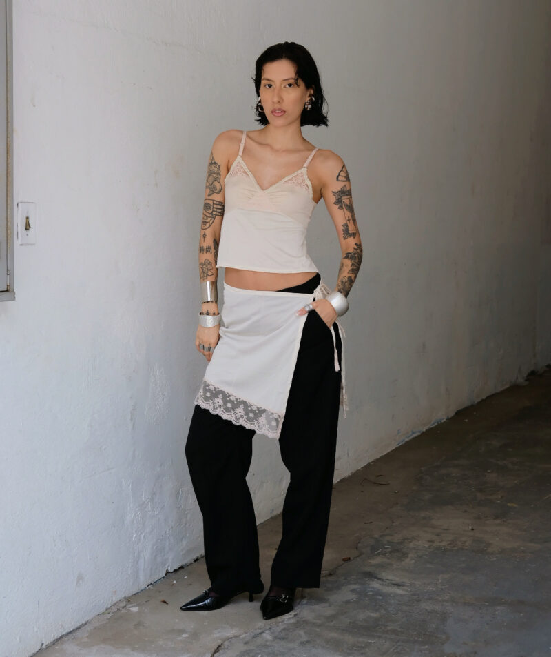 CONJUNTO RENDA BEGE - P