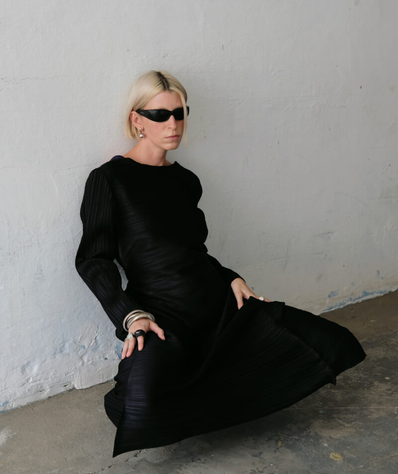 VESTIDO RUDI PLISSADO - M