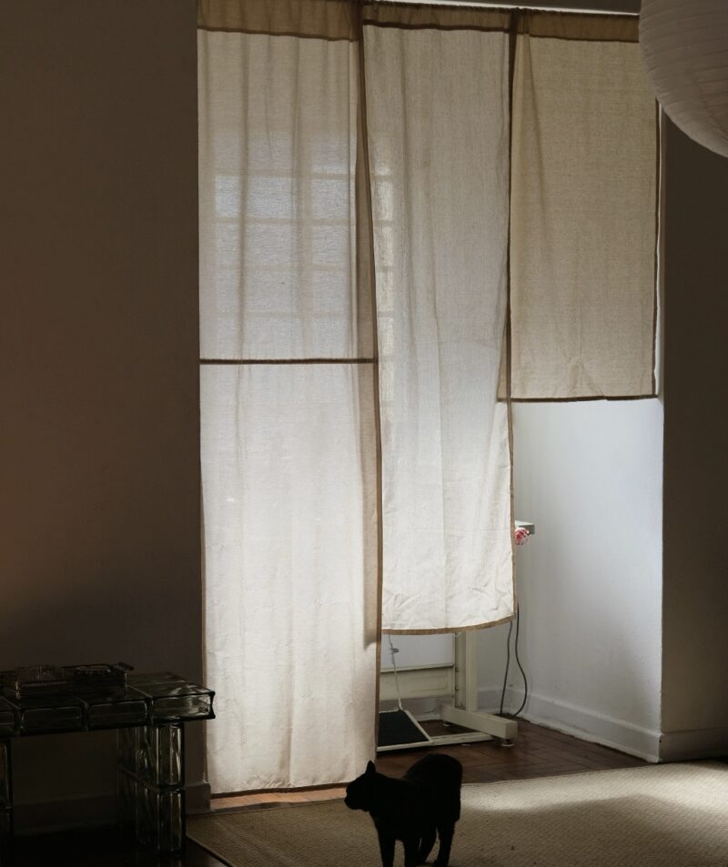 CORTINA FAIXAS LINHO LISA