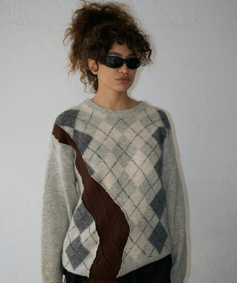 BLUSÃO LÃ PATCHWORK - M